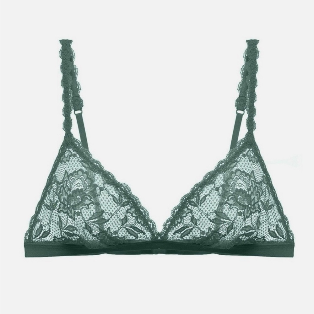 Cosabella Cosabella Never Say Never Dreamie Triangle Bralette in Pine, L, NWT
